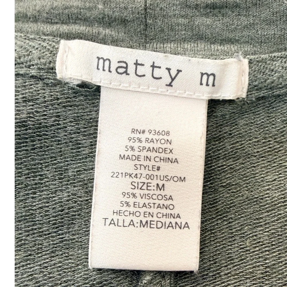 Matty M Olive Green Dolman Sleeve Tunic Top Women's Size M‎ Curved Hem So Soft!